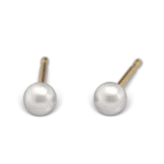 Náušnice z chirurgickej ocele - Perly - 3 mm