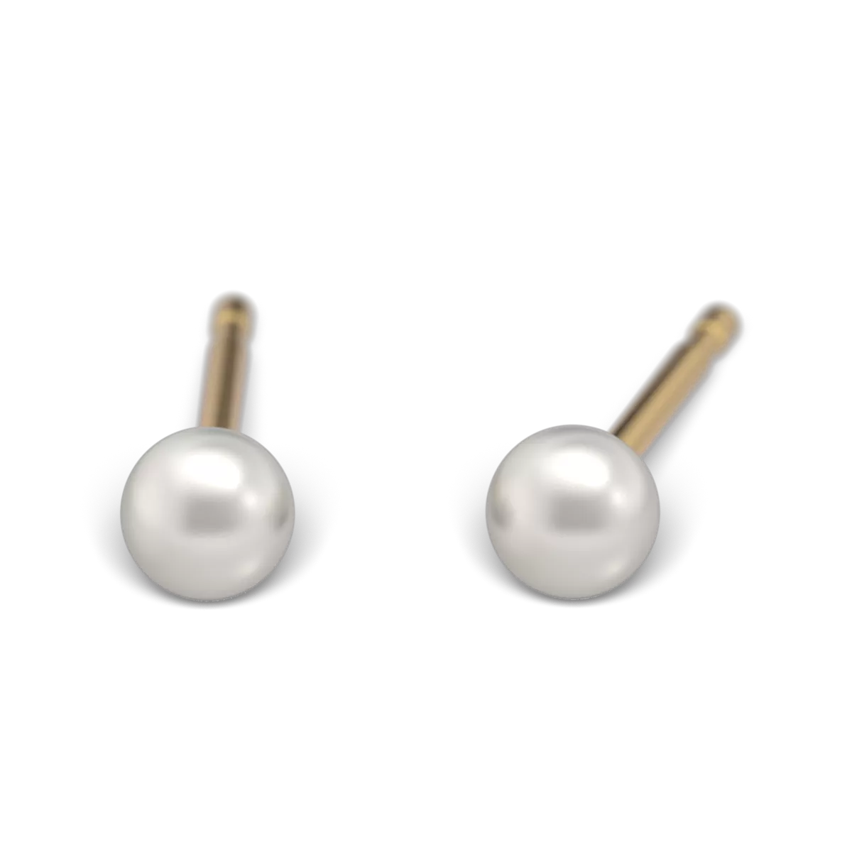 Náušnice z chirurgickej ocele - Perly - 3 mm