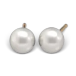 Náušnice z chirurgickej ocele - Perly - 5 mm