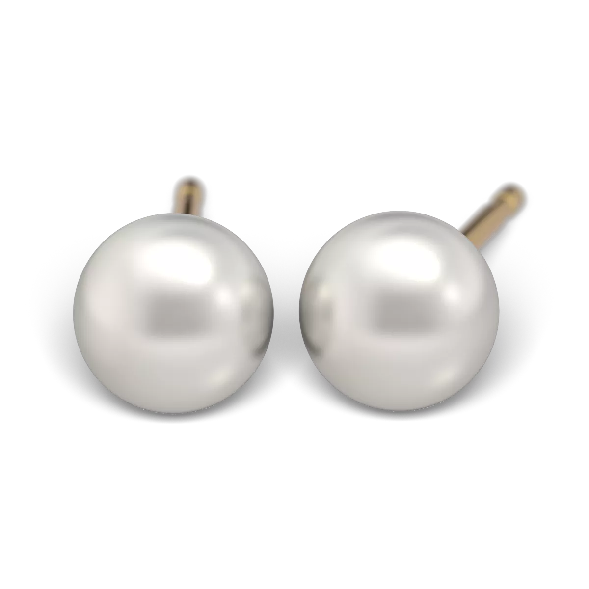 Náušnice z chirurgickej ocele - Perly - 5 mm