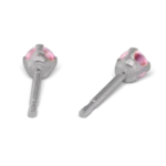 Náušnice z chirurgickej ocele - Zirkóny - ružové - 3 mm - Galéria